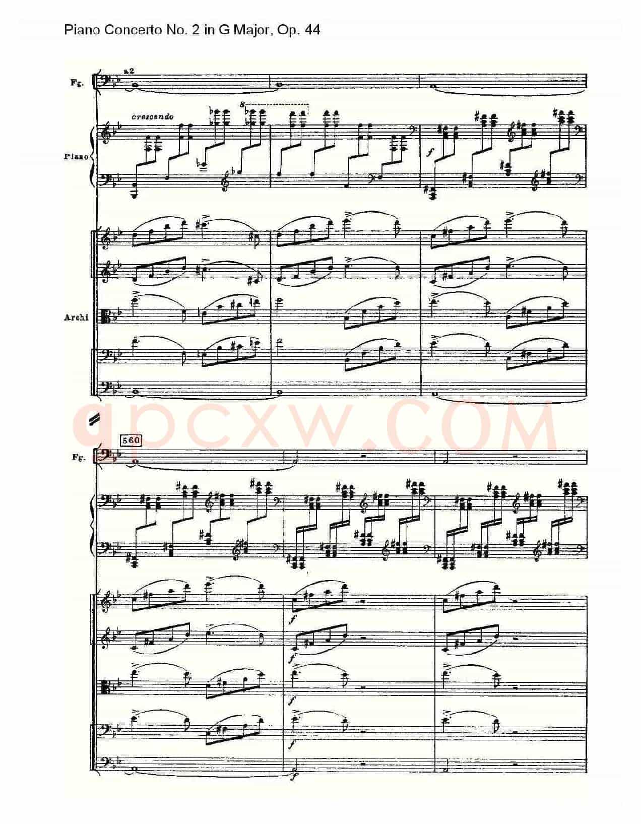 G大调第二钢琴协奏曲, Op.44第一乐章(三)