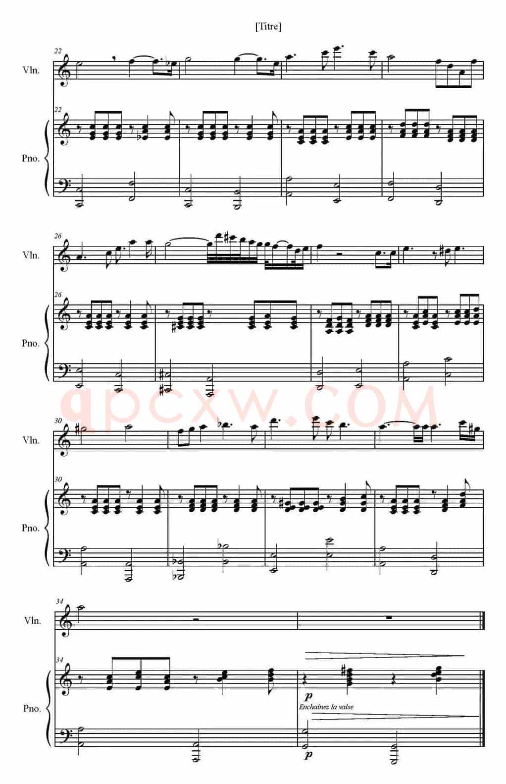 Sonate Verte（2-Lento、小提琴+钢琴伴奏）
