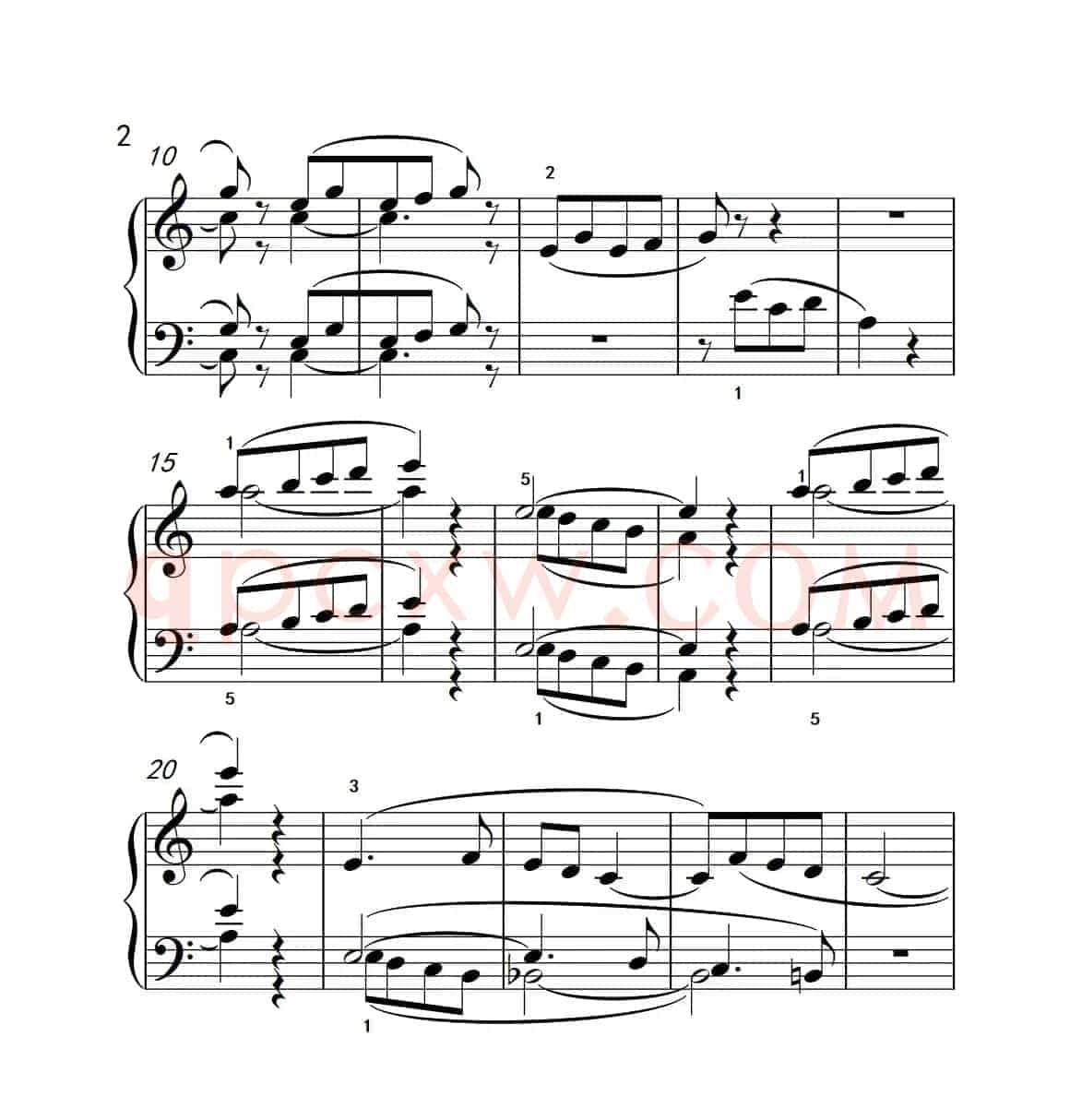 匈牙利歌曲 b（巴托克 小宇宙 钢琴教程 3）