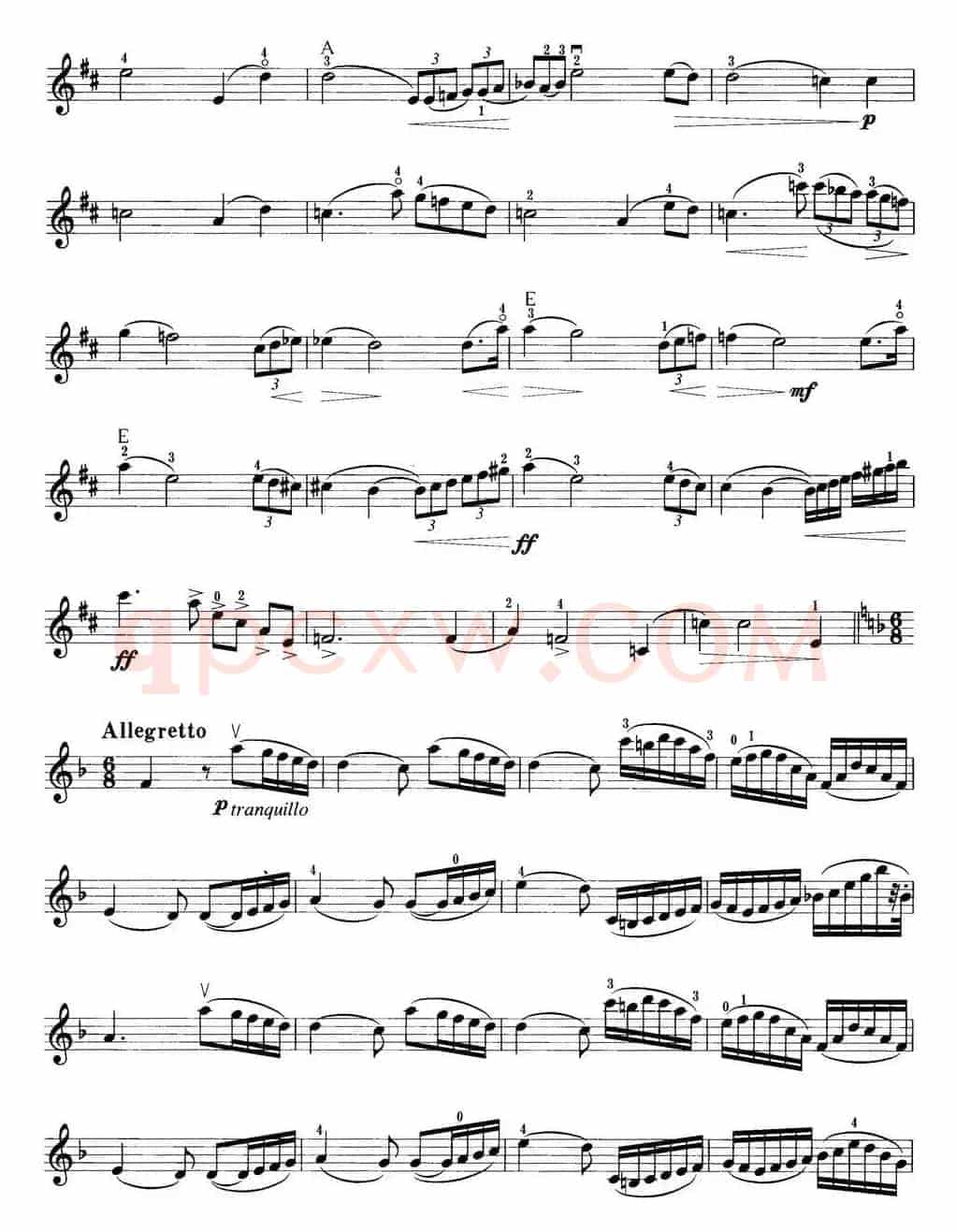 小提琴考级第五级：外国乐曲（6首）
