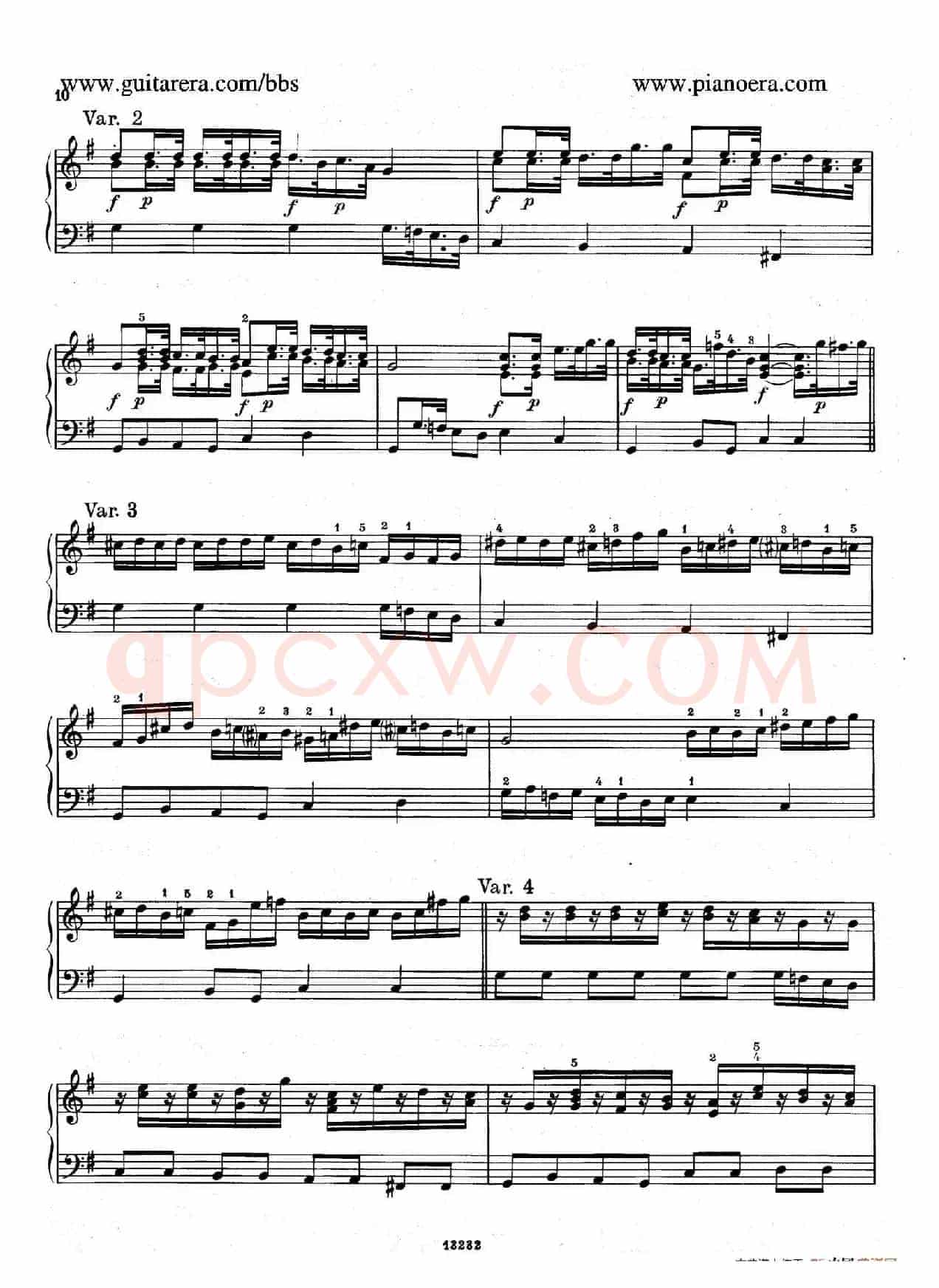 Variations on the Russian Song(俄国民歌主题变奏曲)