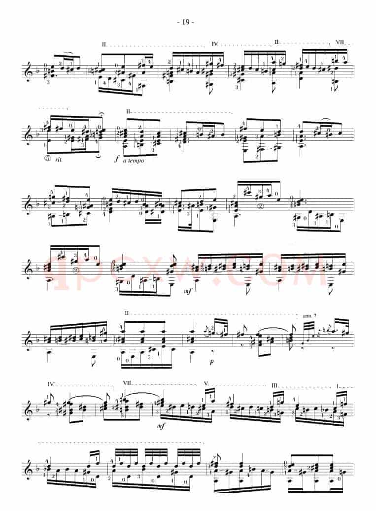 Napoleon Coste《25 Studies,Op.38》（STUDY 24）