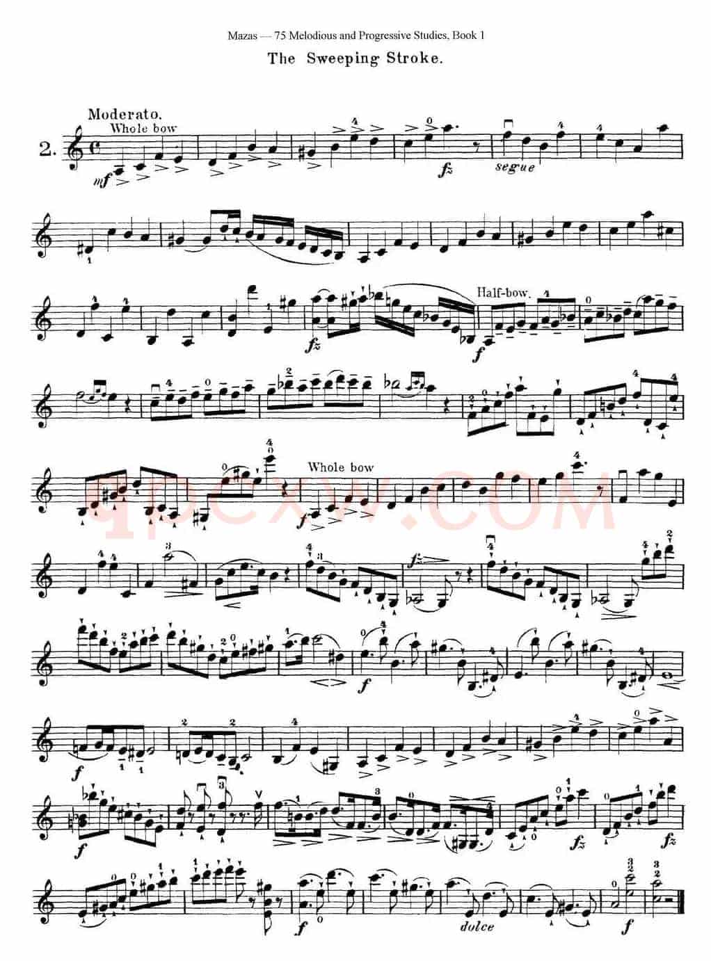 马扎斯小提琴练习曲 Op.36 第一册 特殊练习曲（2）