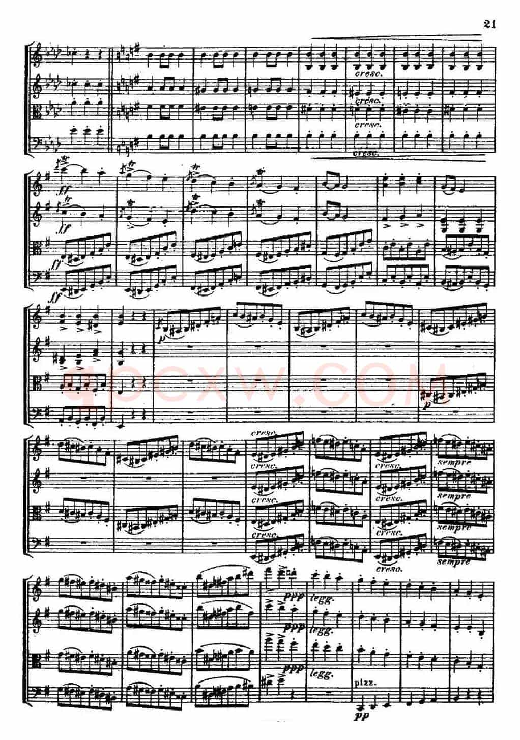STREICHOUARTETT（E小调弦乐四重奏、III）