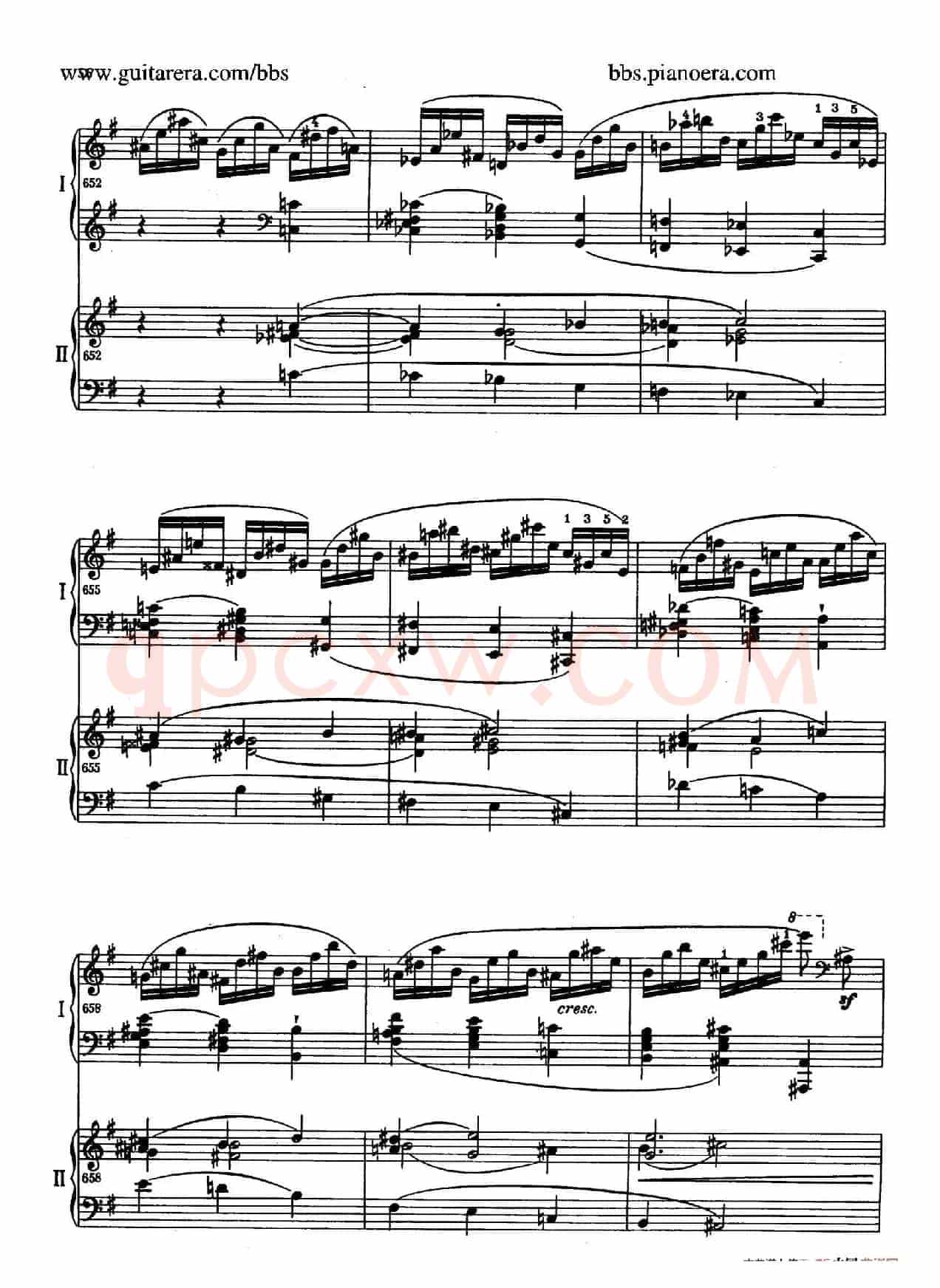 e小调第一钢琴协奏曲 Op.11(双钢琴版·第一乐章)