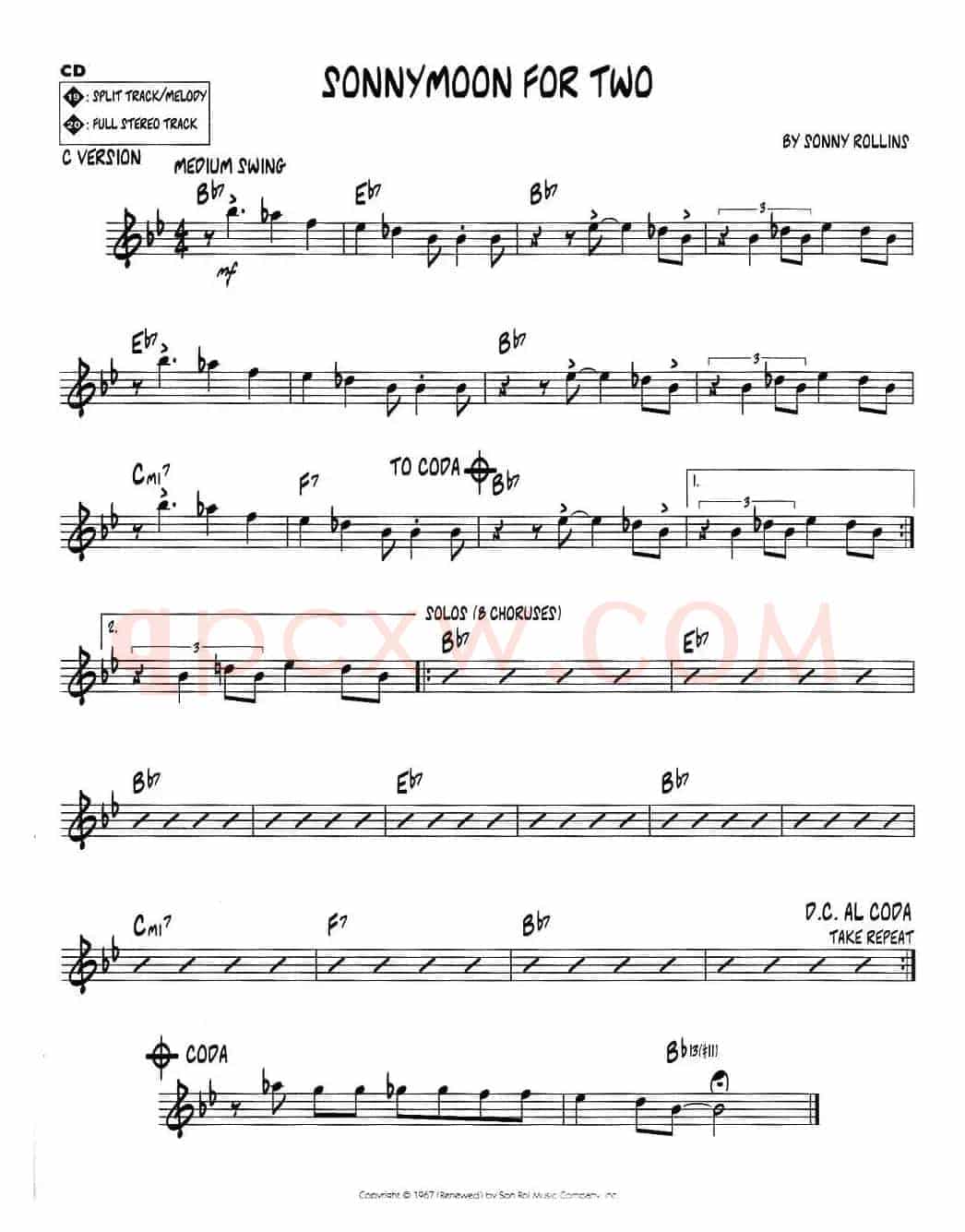 SONNYMOON FOR TWO（jazz系列萨克斯谱）