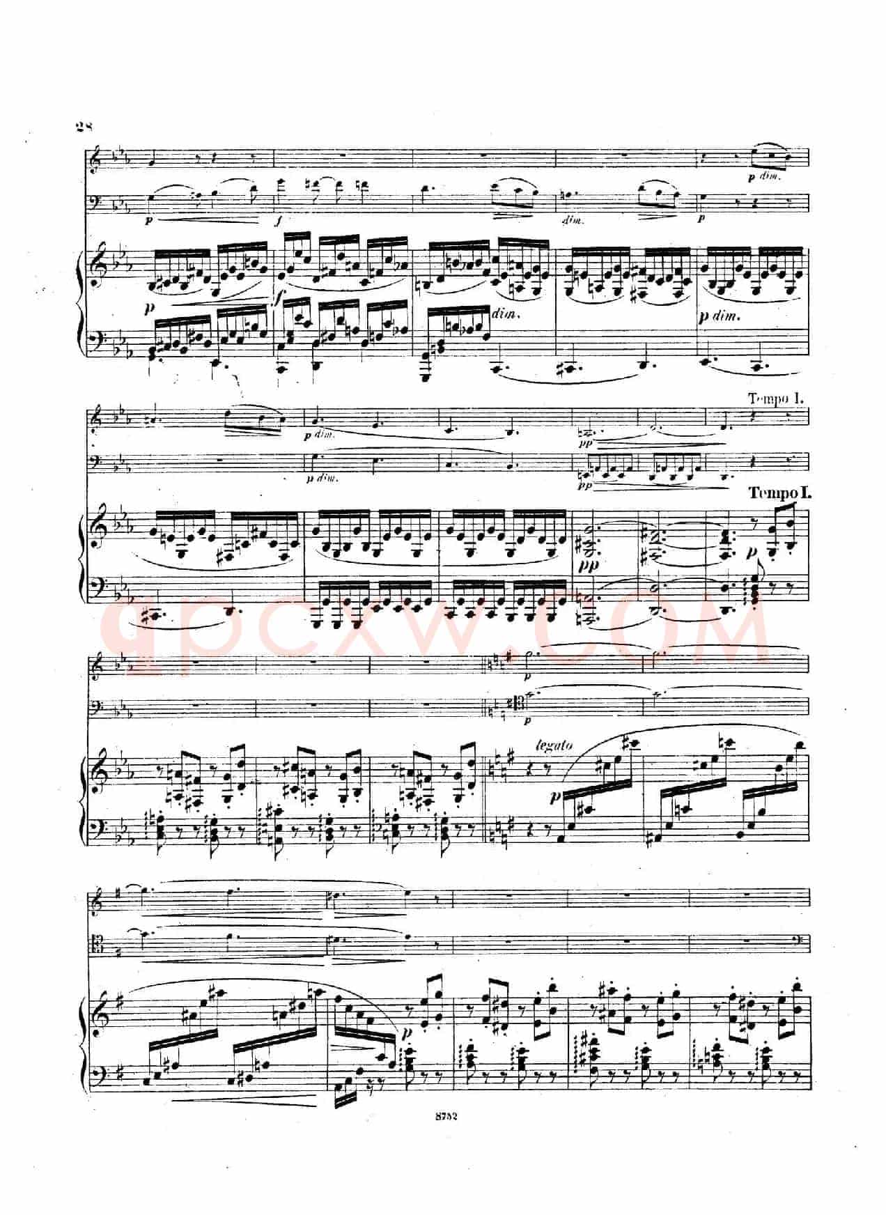 Piano Trio No.3 in c Minor Op.101(c小调第三钢琴三重奏)