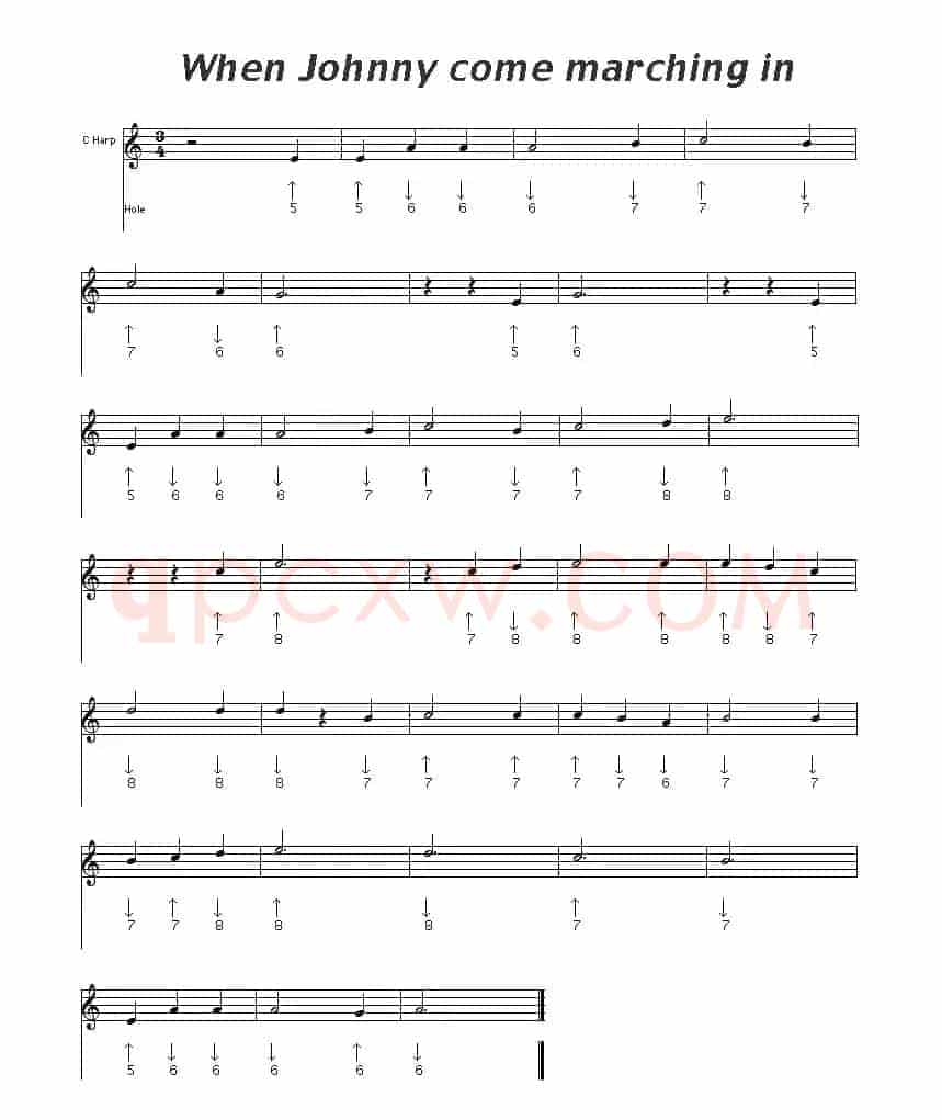 when johnny come marching in（布鲁斯）