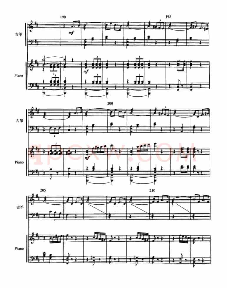 西楚霸王（古筝协奏曲、五线谱）
