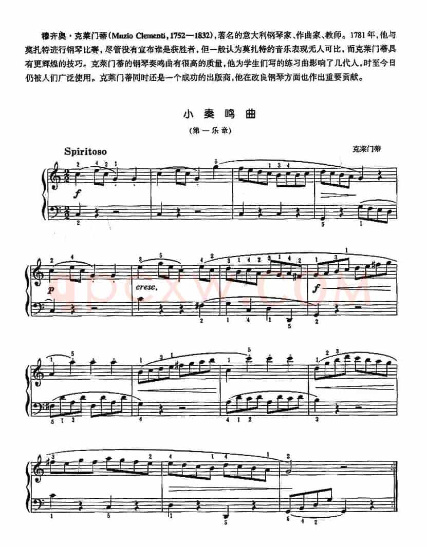 小奏鸣曲（第一乐章）