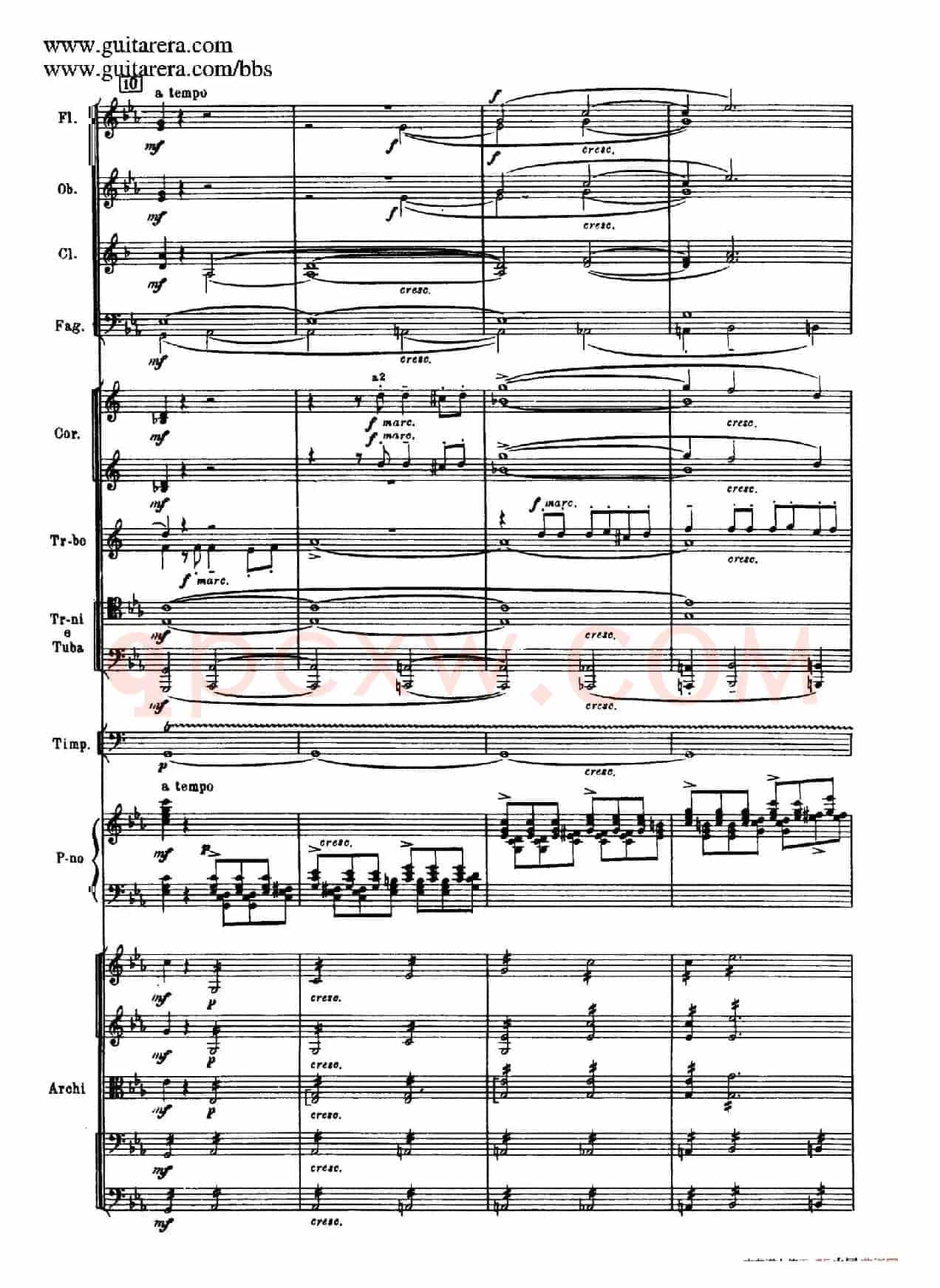 c小调第二钢琴协奏曲 Op.18（第一乐章总谱·P28——36）