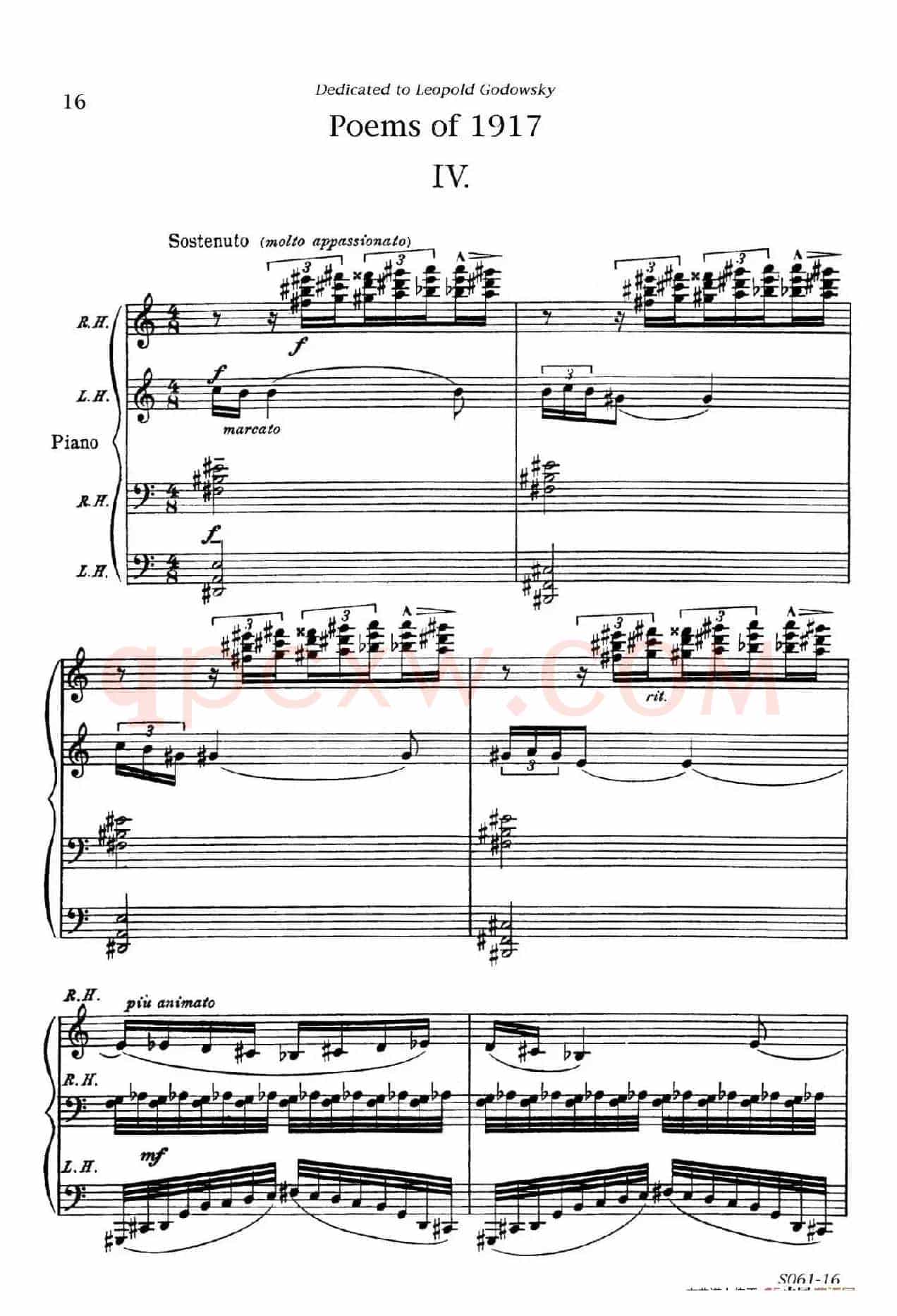 Poems of 1917 Op.41（1917之诗   4. 被侵略者的愤怒）