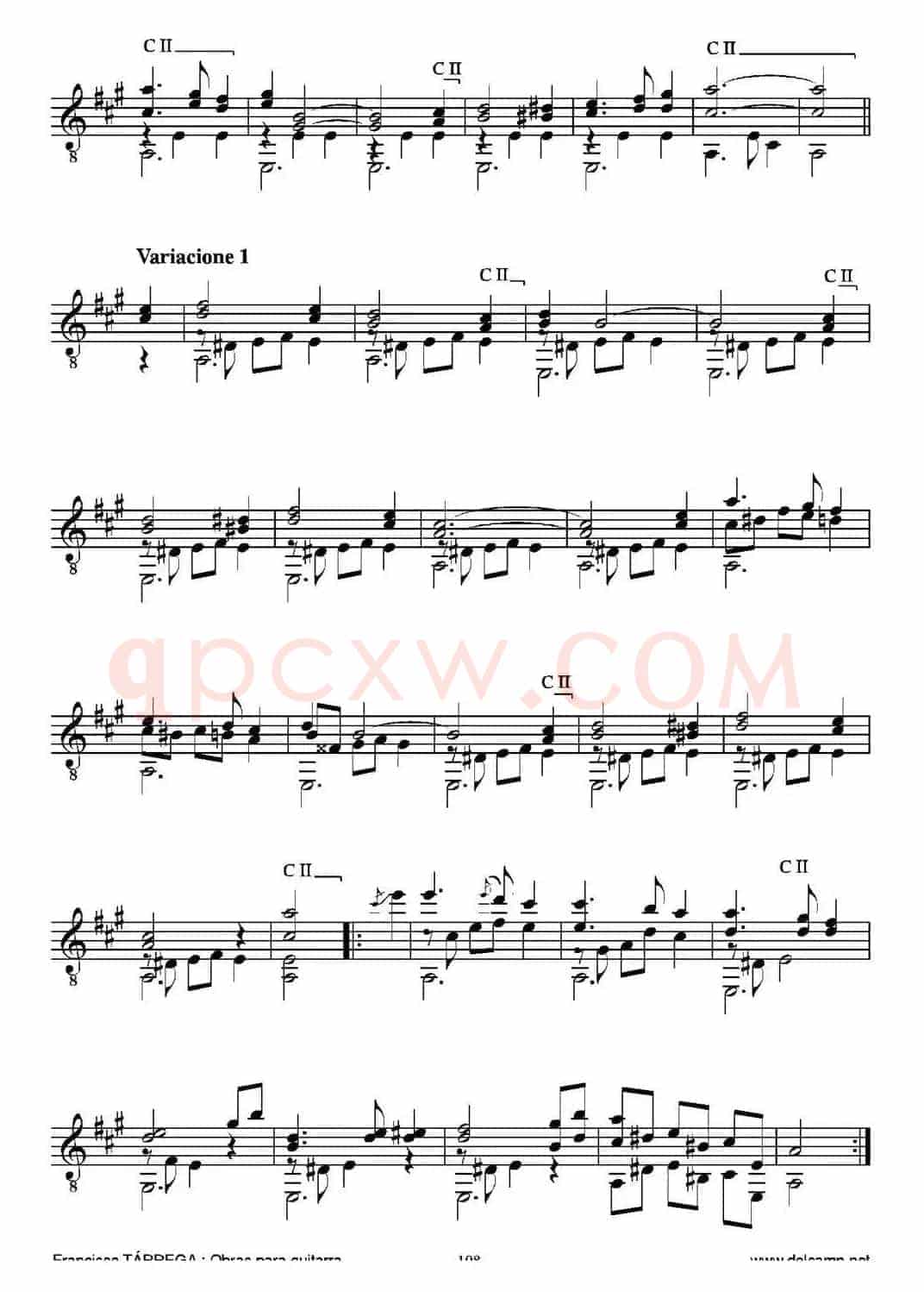 EL CARNAVAL DE VENECIA(Grande variaciones sobre un tema de Niccolo Paganini)(古典吉他)