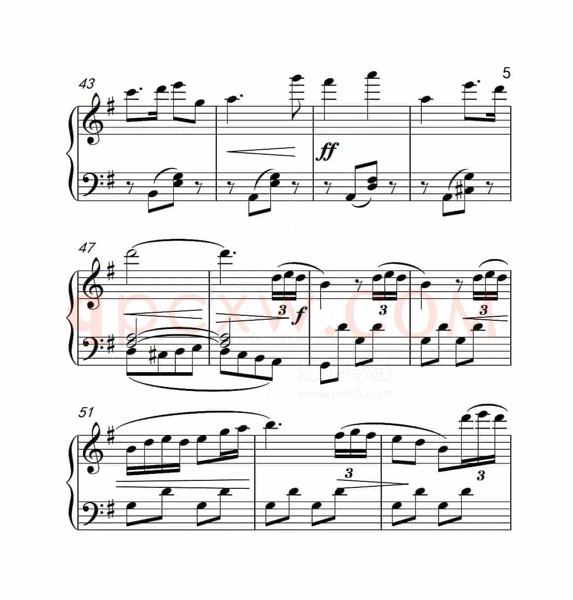 第五级 小小行列（中国音乐学院钢琴考级作品1~6级）