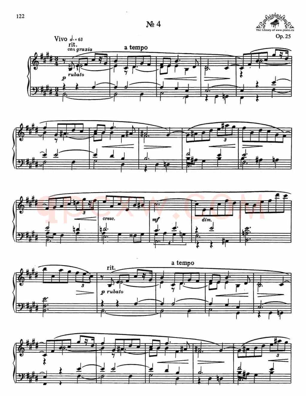 9首玛祖卡舞曲 Op.25（No.4）