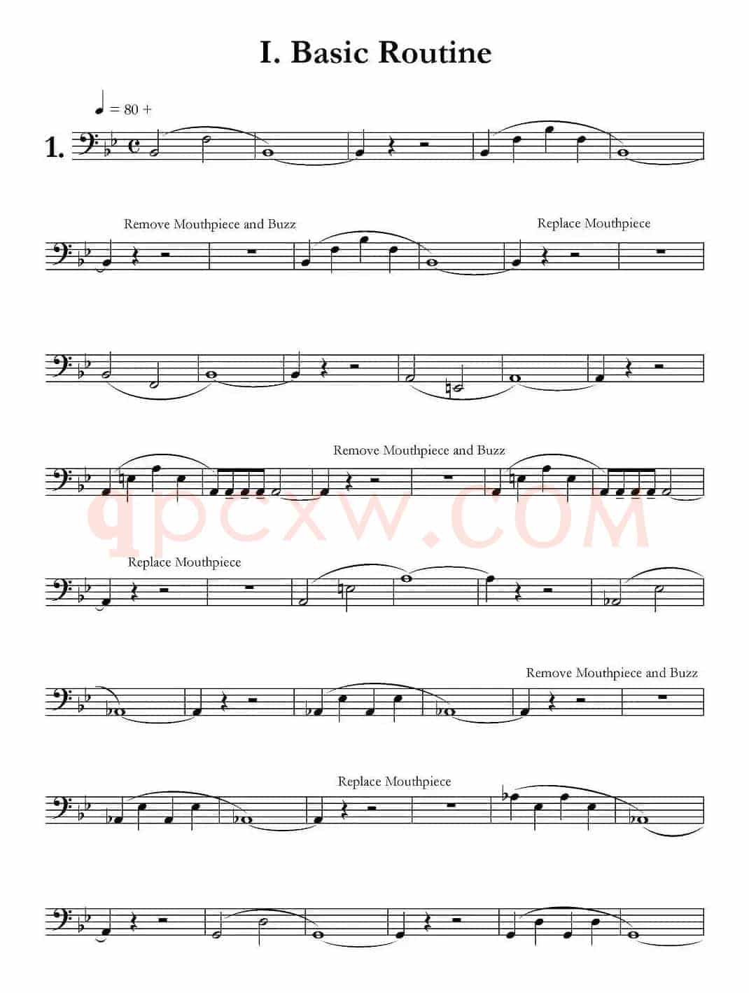 低音长号练习：Basic Routine