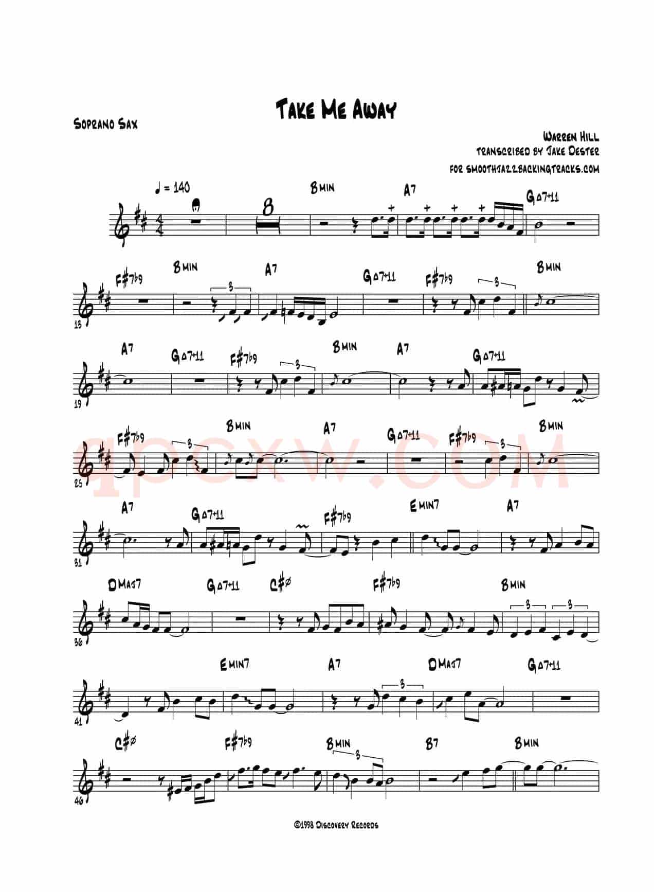 Take Me Away（高音萨克斯）