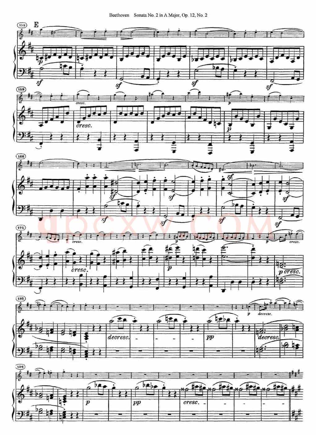 Violin Sonata No.2 in A Major Op.12 No.2（小提琴+钢琴伴奏）