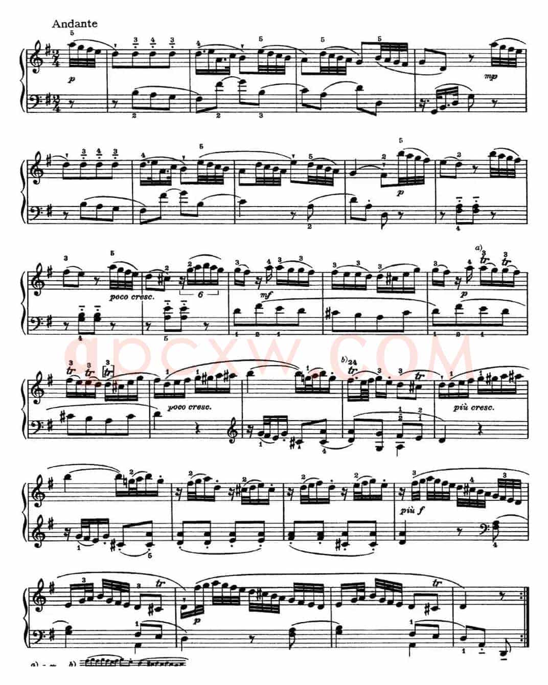 海顿 钢琴奏鸣曲 Hob XVI 3 Divertimento C major