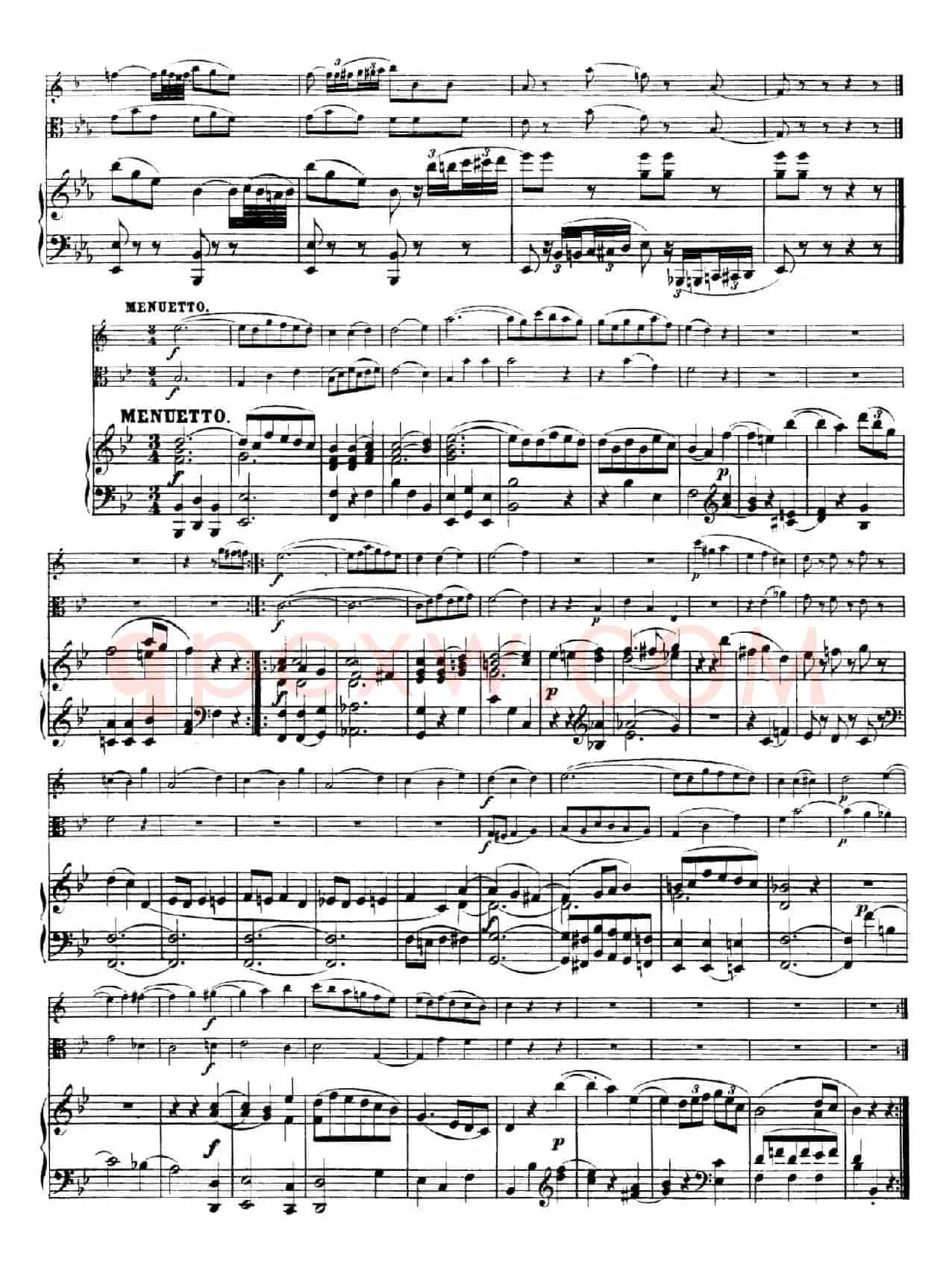 Piano Trio no.2 in E-flat Major K.498(降E大调钢琴三重奏)