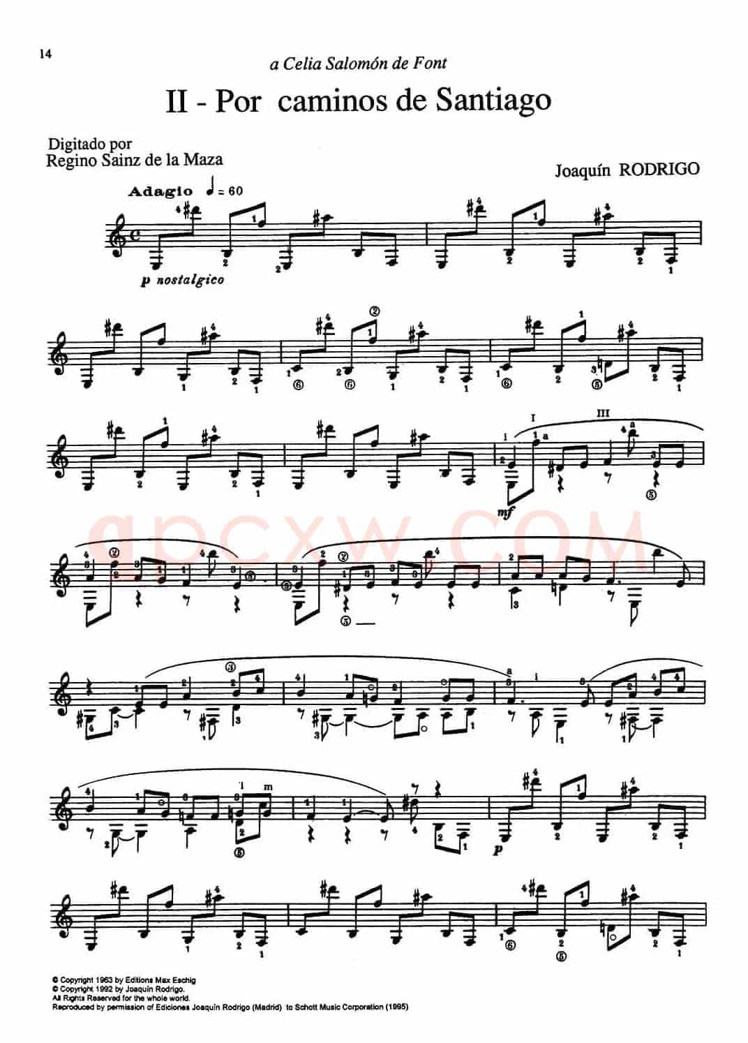 Joaquin Rodrigo Music for Guitar（罗德里戈吉他音乐P12-21）（古典吉他）
