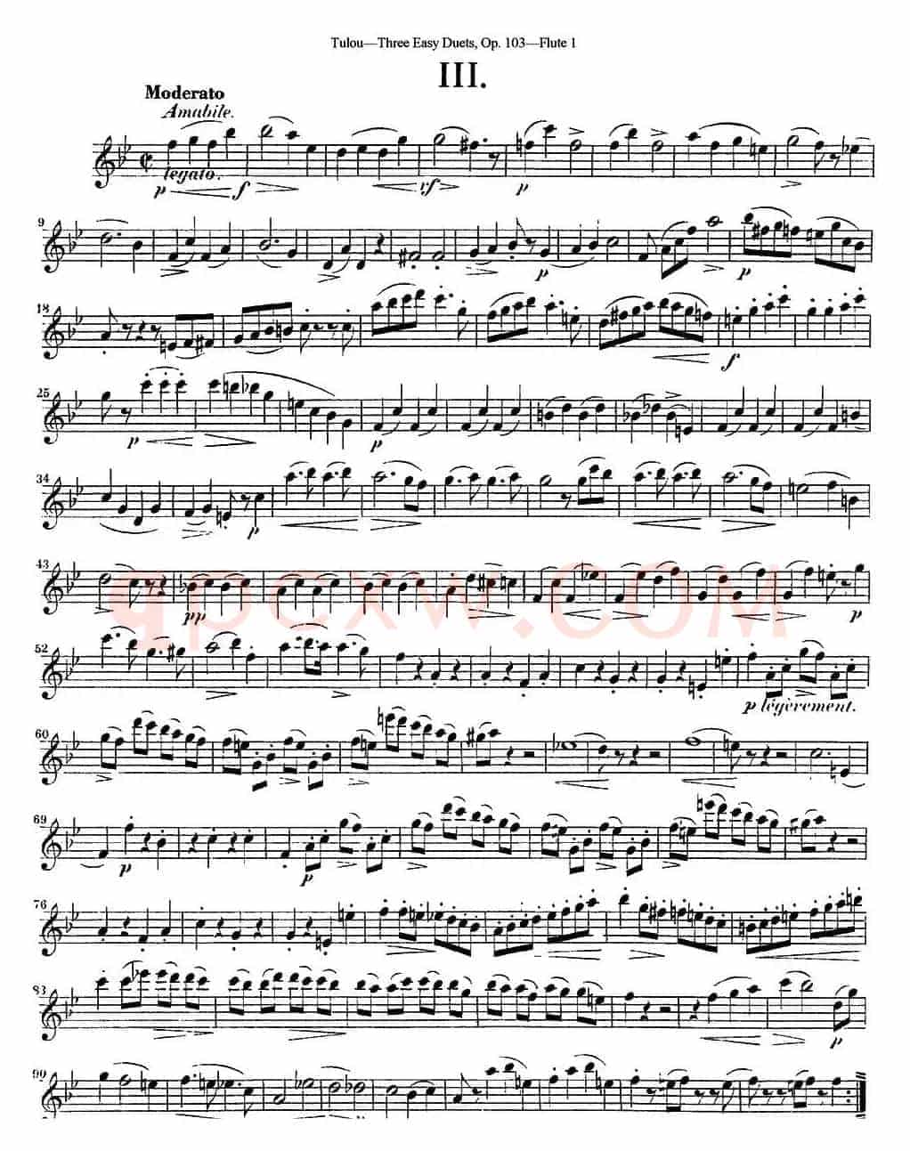 图露三首长笛简易重奏曲Op.103（Flute 1）（NO.3）