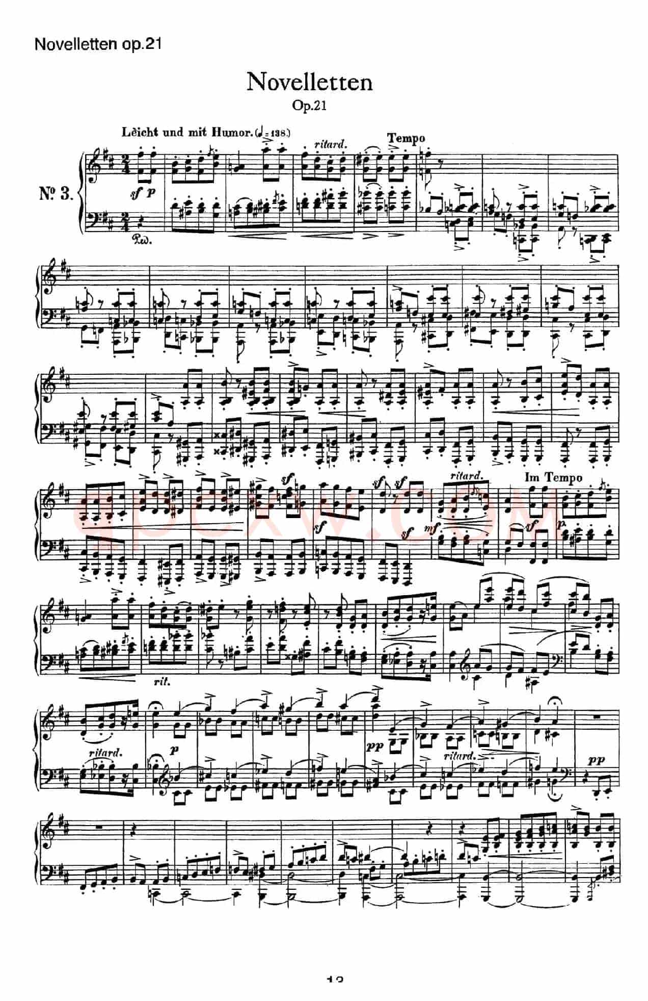 Novelletten Op.21（3）