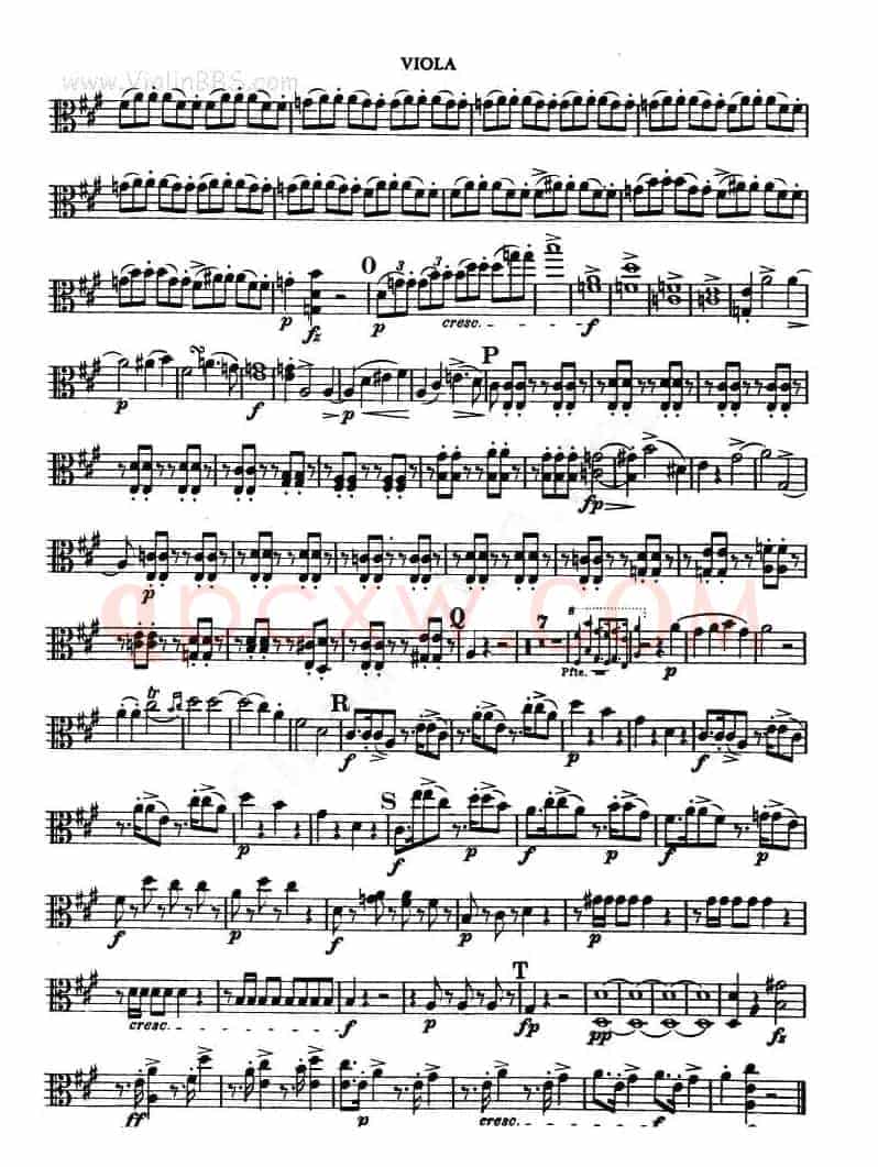 TROUT-QUARTET（中提琴谱）