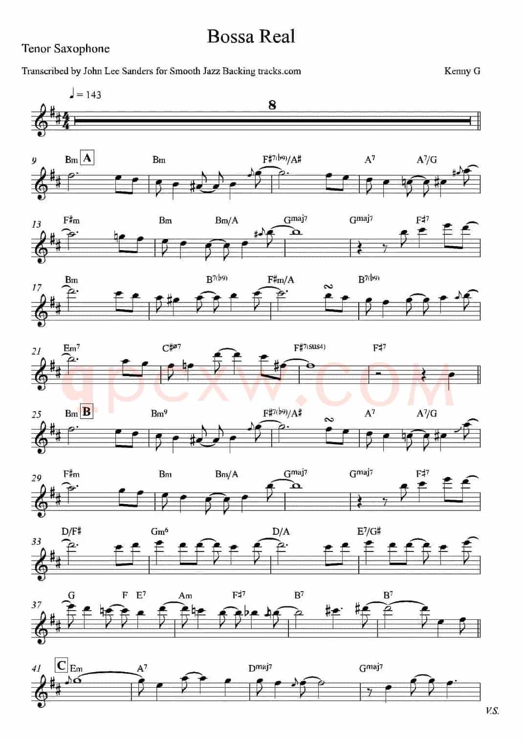 Bossa Real（次中音萨克斯）