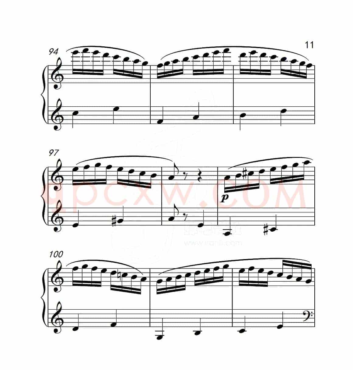 第五级A组 帕格尼尼主题变奏曲（选段）（中国音乐学院钢琴考级作品1~6级）