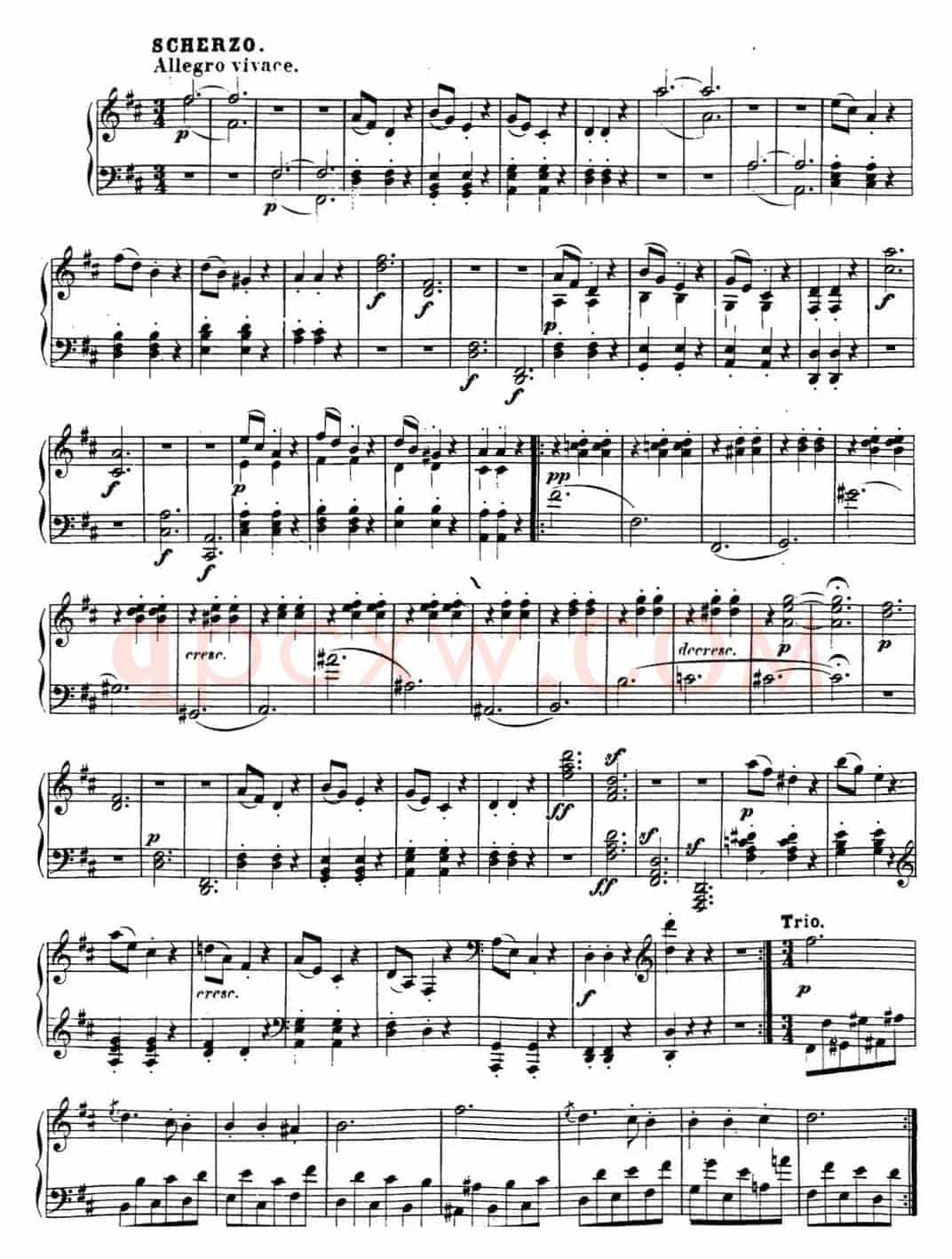 贝多芬钢琴奏鸣曲15 田园 D大调 Op.28 D major