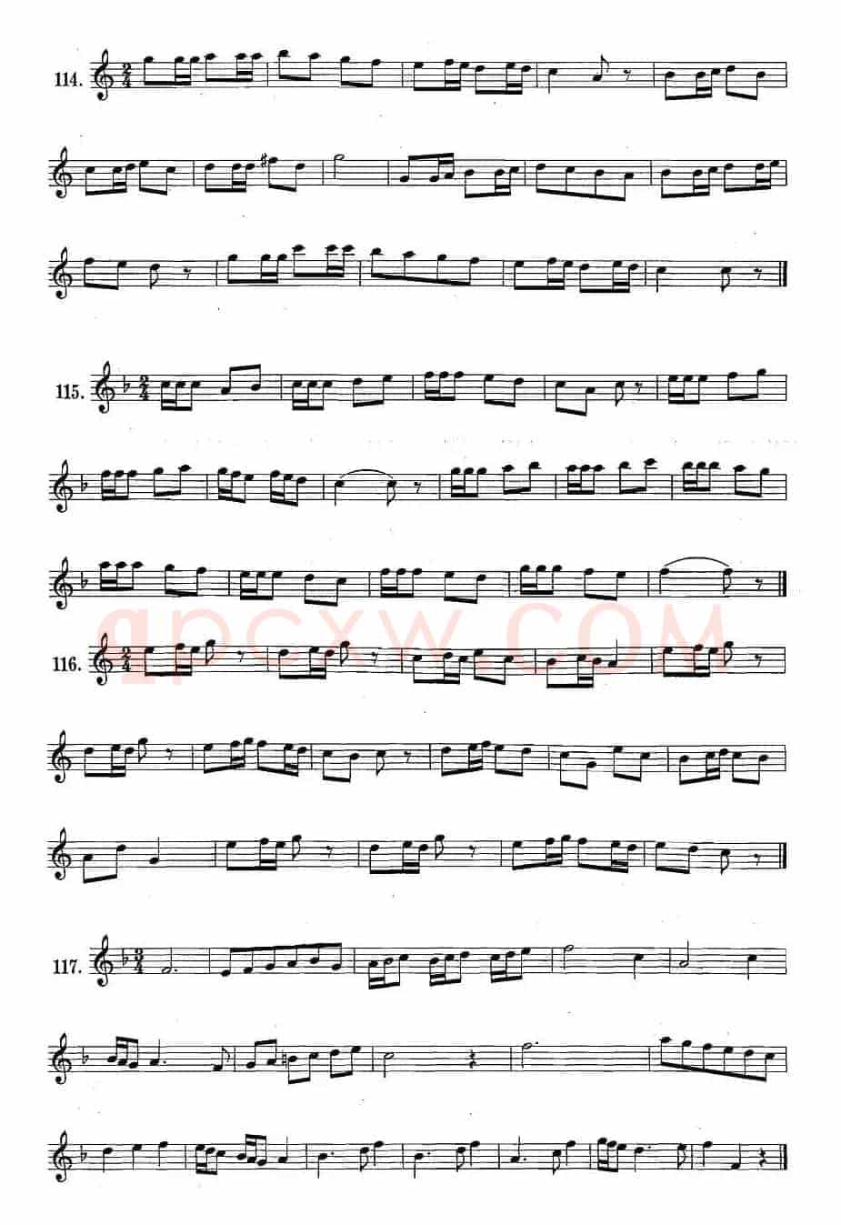 萨克斯练习曲合集（1—20）八分音符和十六分音符练习