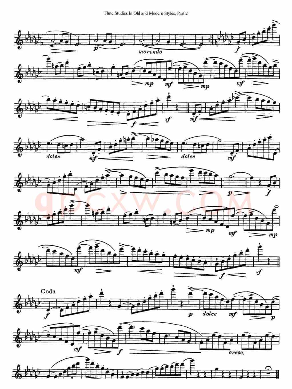 斯勒新老风格长笛练习重奏曲（第二部分）（NO.26）