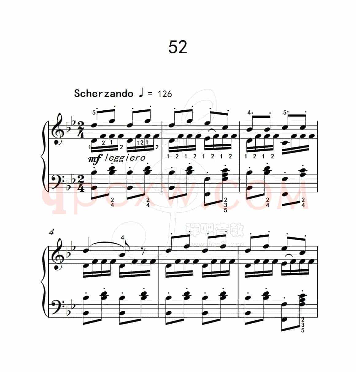 练习曲 52（克拉莫钢琴练习曲60首）