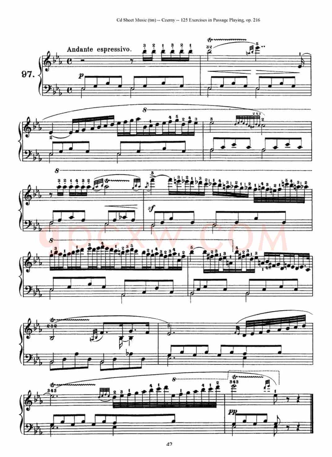 125 Exercises in Passage Playing Op.261（车尔尼125首钢琴短乐句练习曲（95——111））