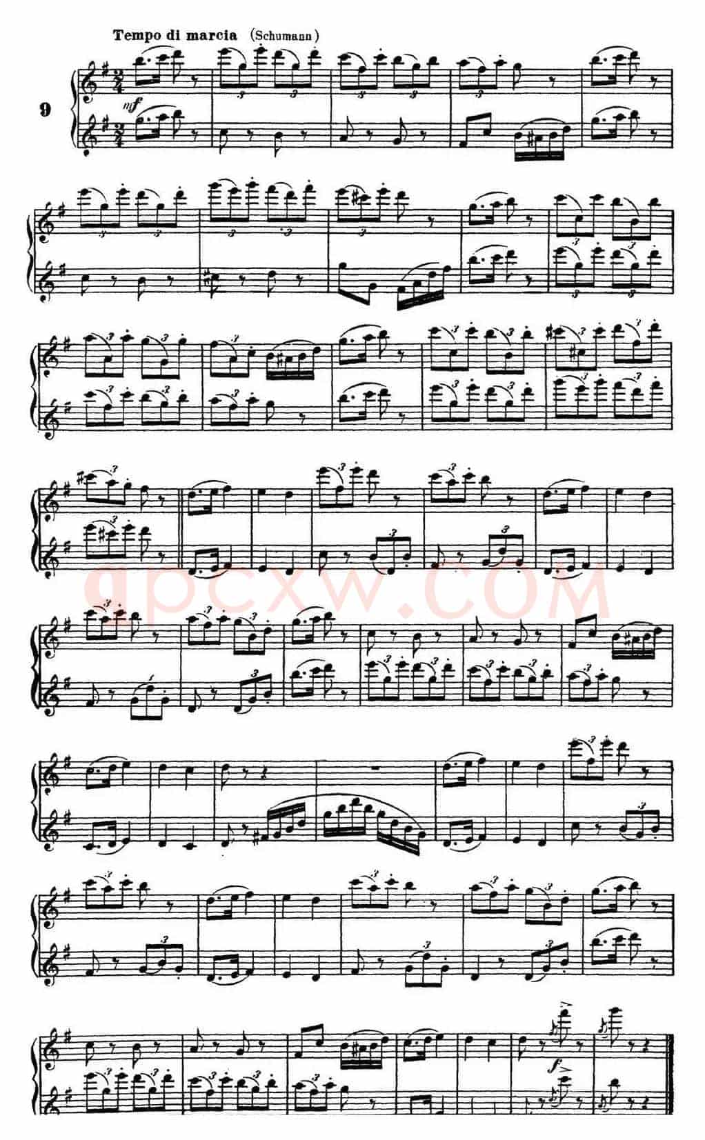 柯勒40首长笛提高练习曲OP.55（二重奏）（NO.9）
