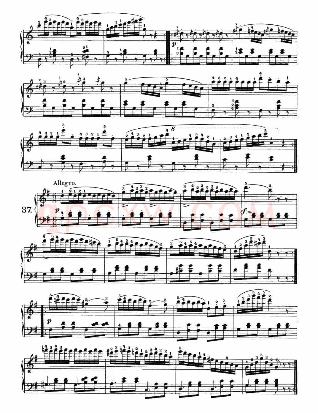 One Hundred and Ten Easy and Progressive Exercises Op.453(车尔尼110首简易练习曲 31——40)