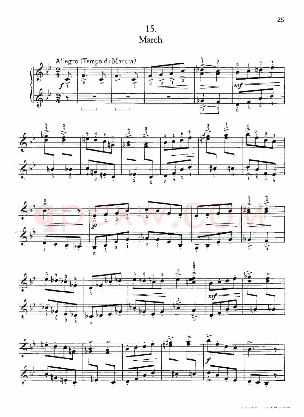 Thirty Pieces For Children Op.27(30首儿童钢琴曲 11—15)