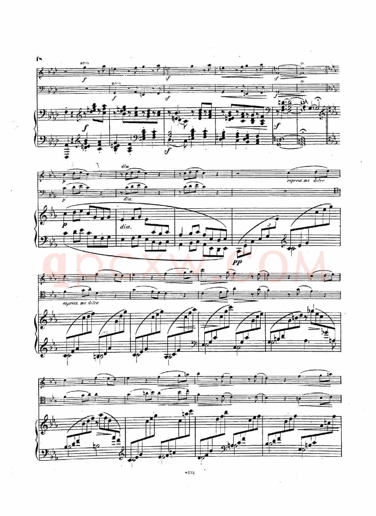 Piano Trio No.3 in c Minor Op.101(c小调第三钢琴三重奏)