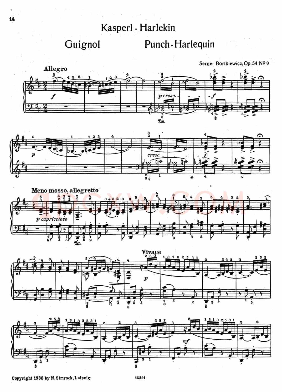 9首简易小品“玩偶” (9 Easy Pieces Op.54)(9)