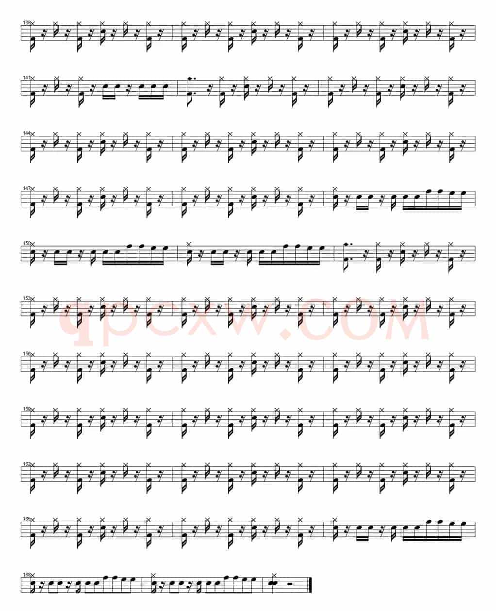 爵士鼓谱：Aerosmith - Cryin