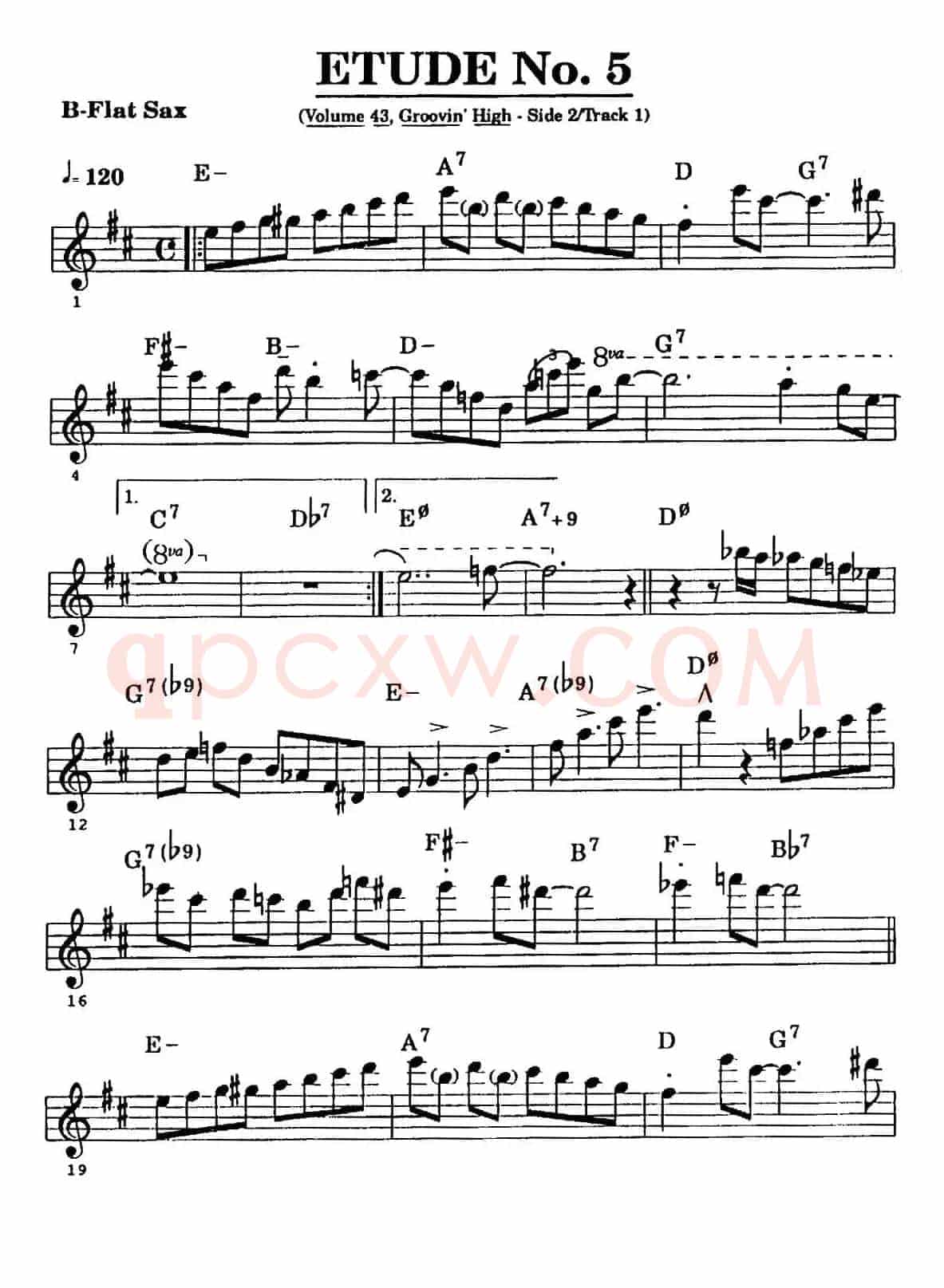 ETUDE No.5（高音萨克斯超吹练习曲）