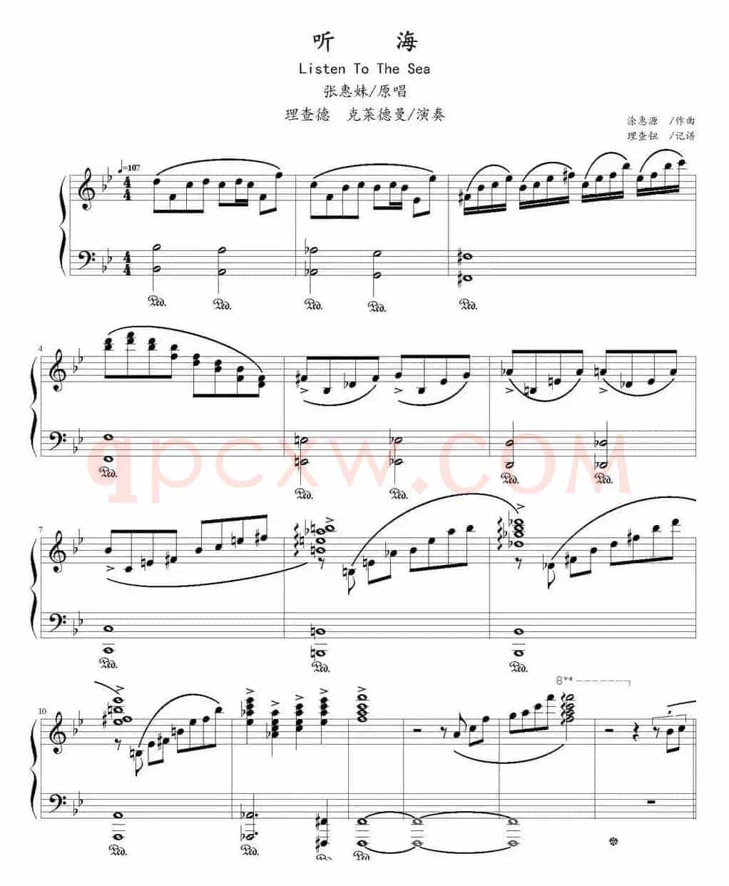 听海（弹琴吧制谱版）