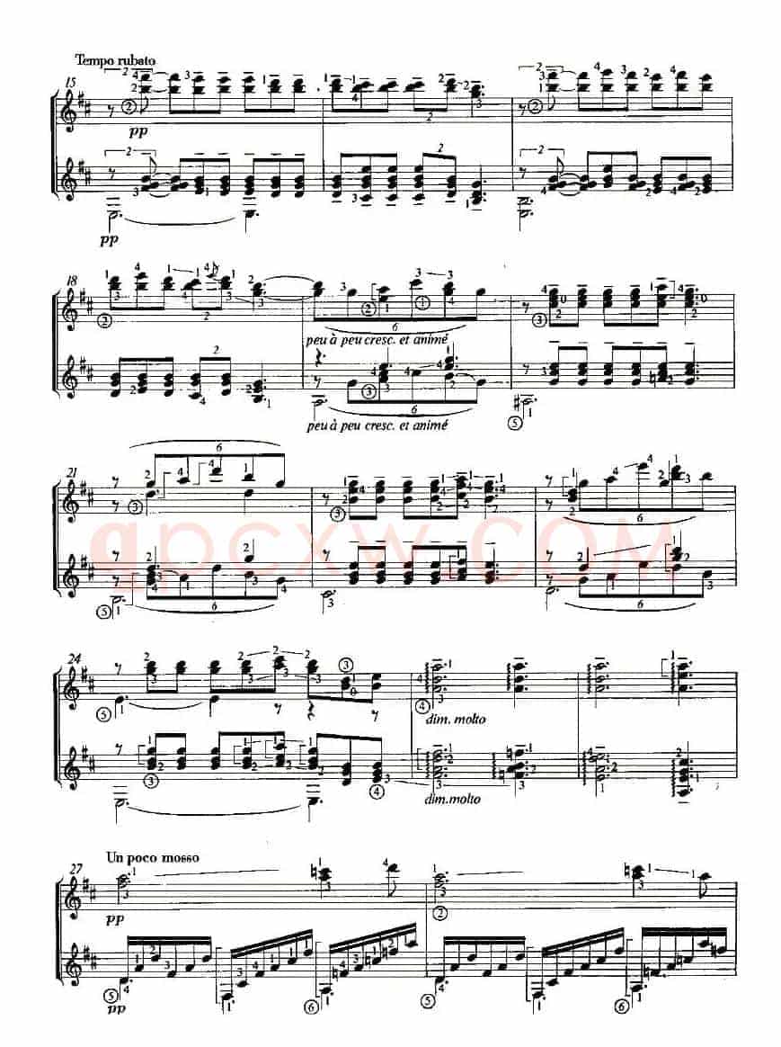 CLAIR DE LUNE（双吉他）