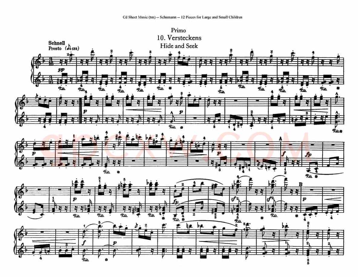 12首为孩子们而作的四手联弹曲 Op.85（四手联弹）（10）