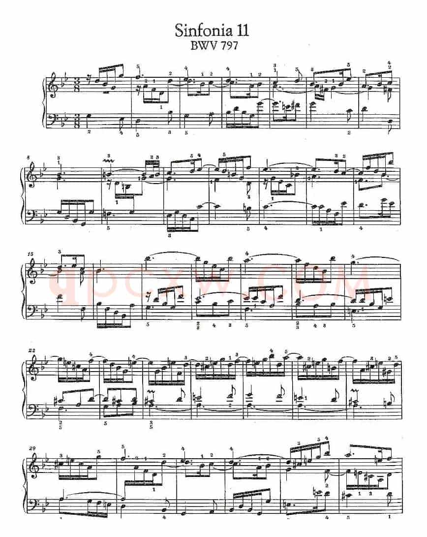 Sinfonia 11 BWV-797