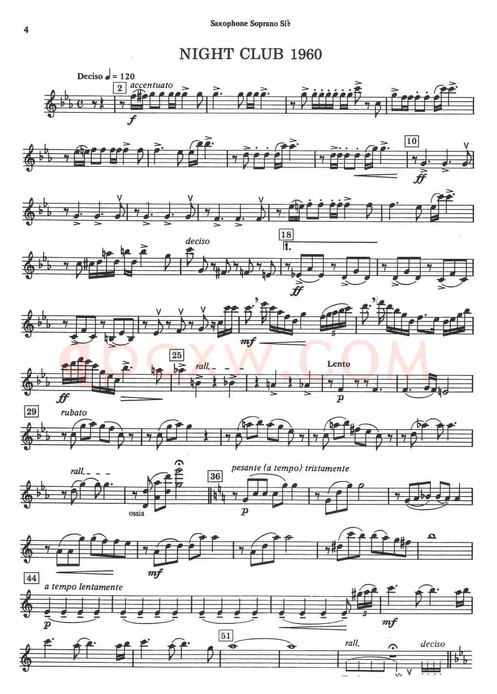 HISTOIRE DU TANGO（四重奏高音分谱）