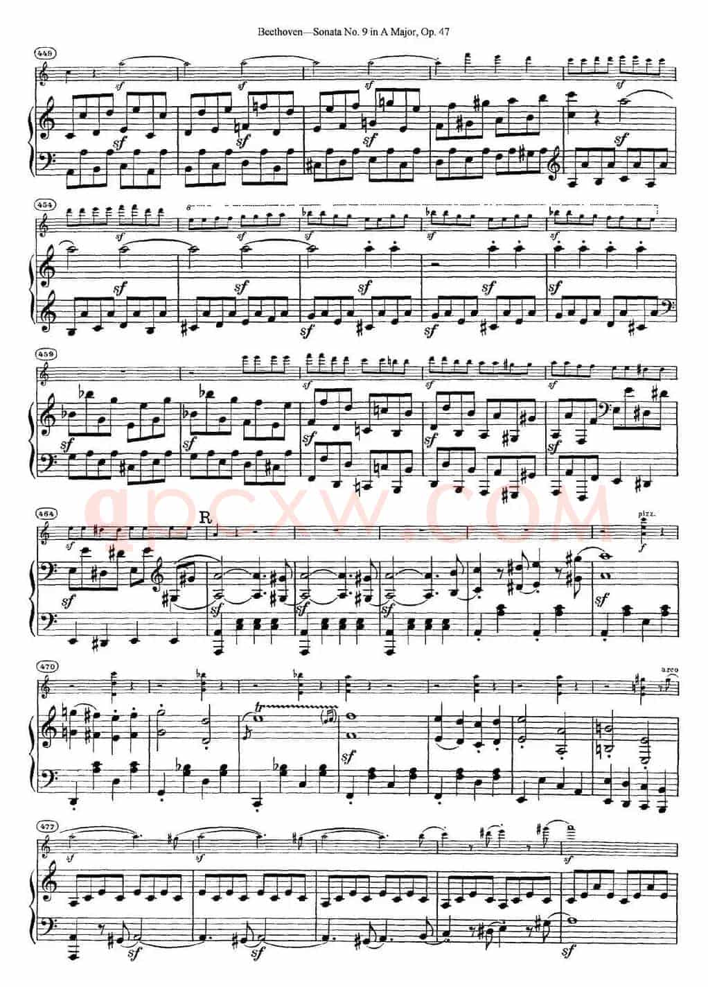 Violin Sonata No.9 in A Major Op.47（小提琴+钢琴伴奏）