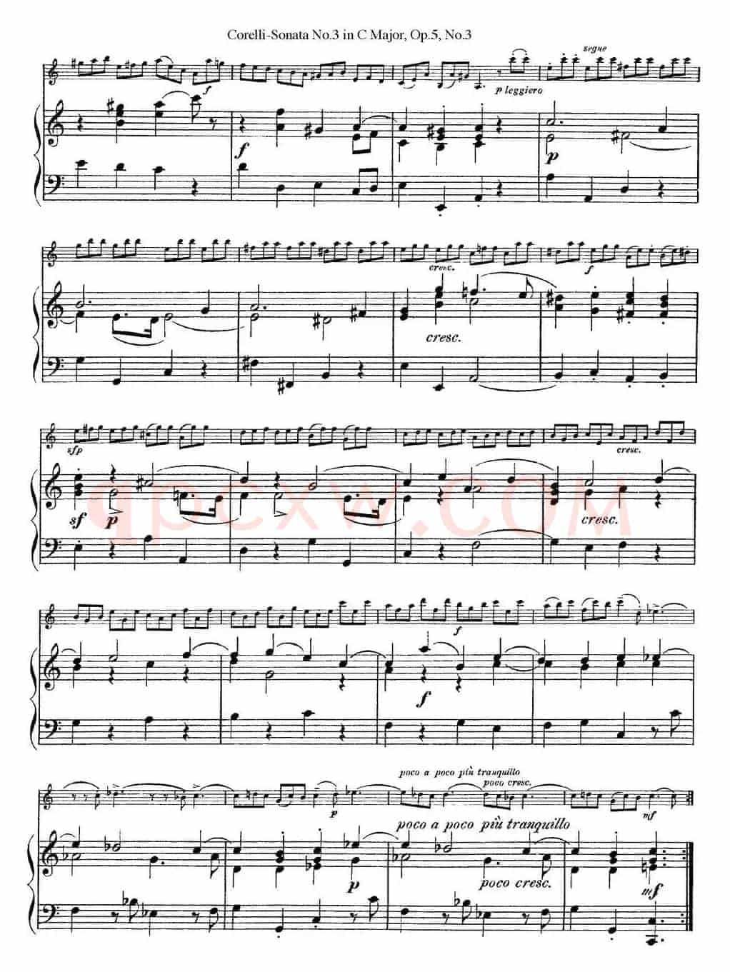 Sonata No.3 in C MajorOp.5 No.3（小提琴+钢琴伴奏）
