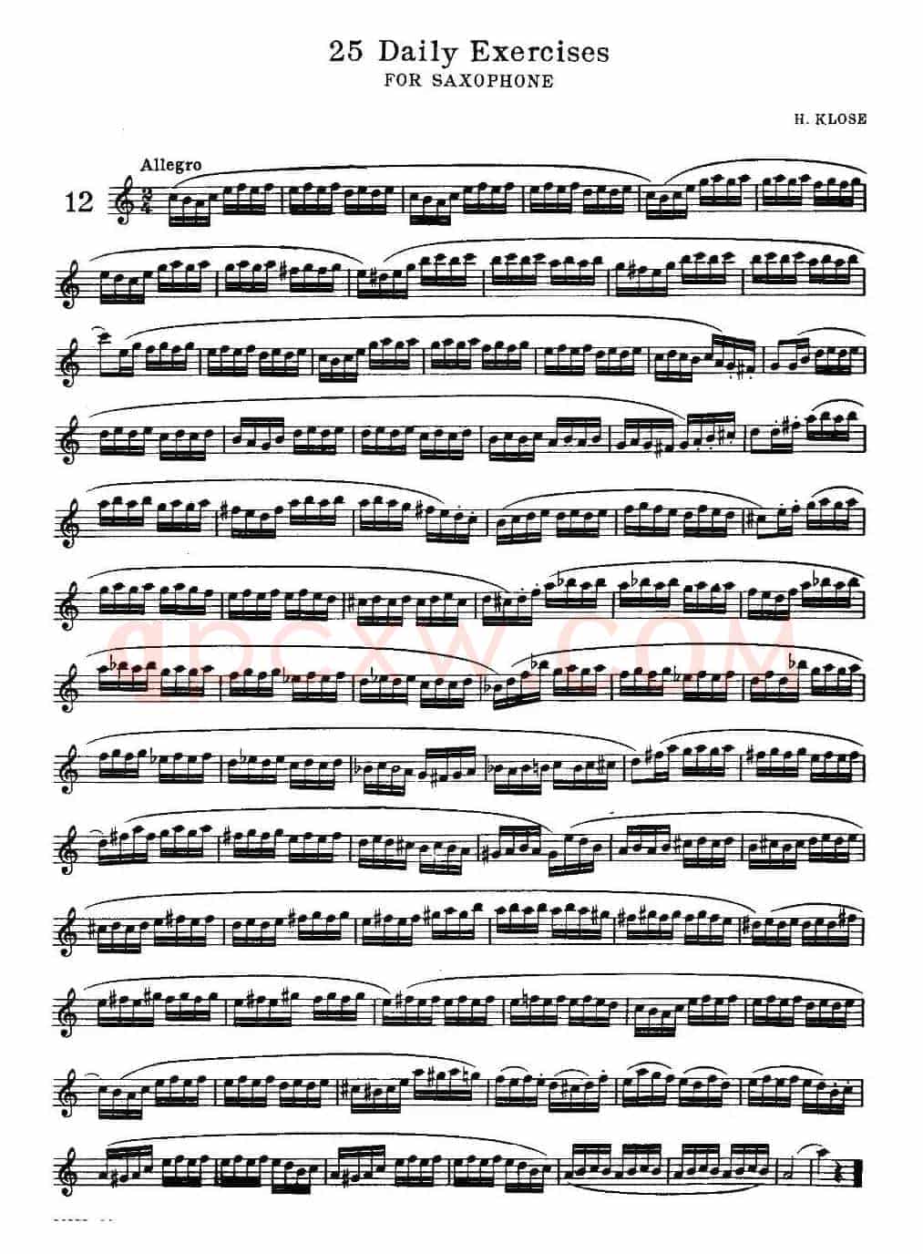 klose - 25首萨克斯练习曲（12）